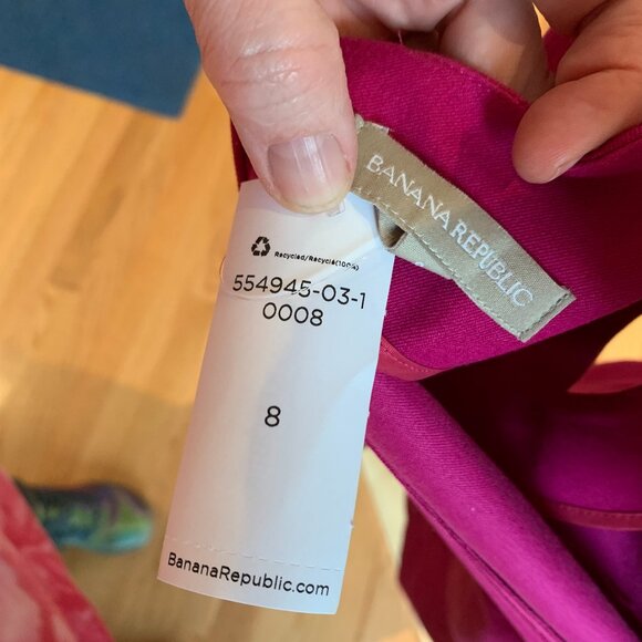 NWT hot pink Banana Republic cap-sleeve dress, US 8 - Picture 3 of 9